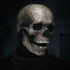 Bone-Chilling Skull Mask with Movable Jaw