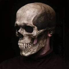 Bone-Chilling Skull Mask with Movable Jaw