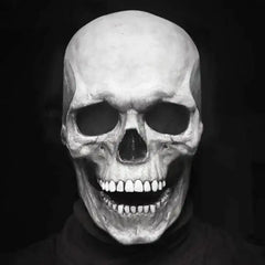 Bone-Chilling Skull Mask with Movable Jaw