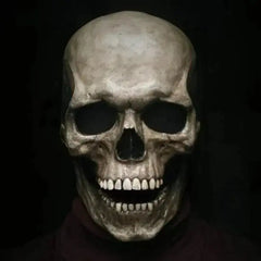 Bone-Chilling Skull Mask with Movable Jaw