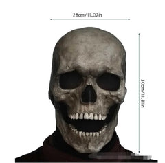 Bone-Chilling Skull Mask with Movable Jaw