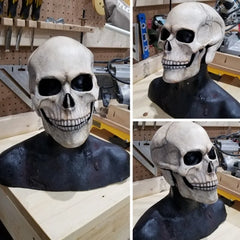 Bone-Chilling Skull Mask with Movable Jaw